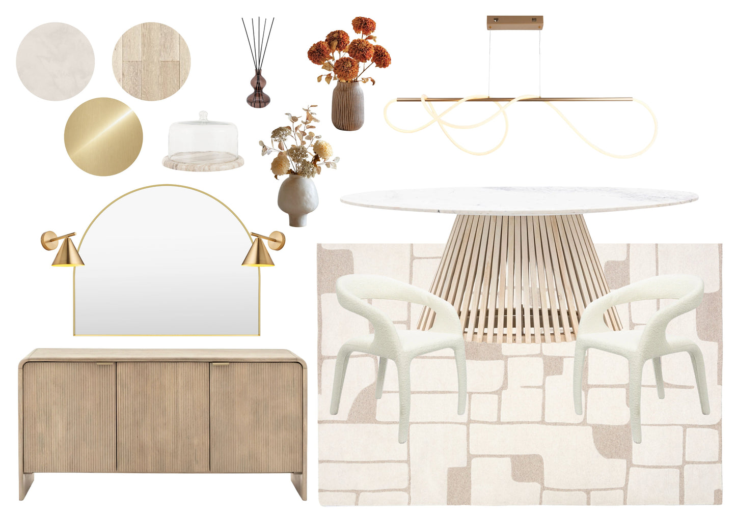 Neutral Calm Dining Room